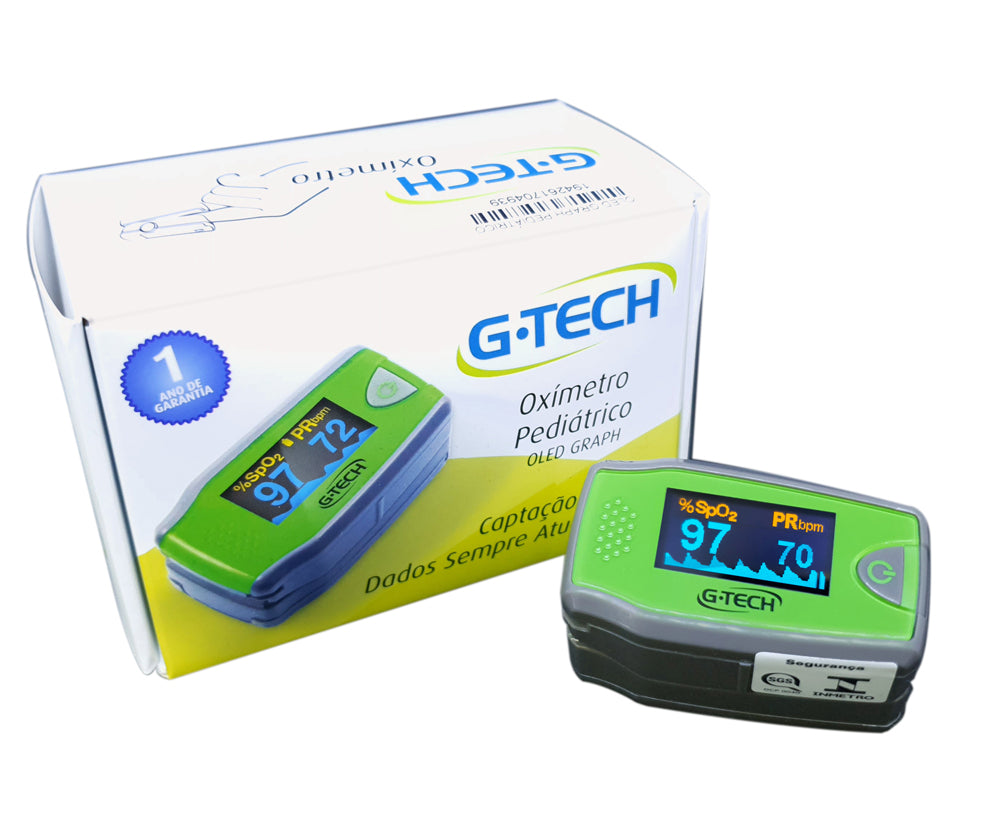 Oxímetro Infantil G-TECH OLED | Alta Precisão para Crianças | Original com Garantia