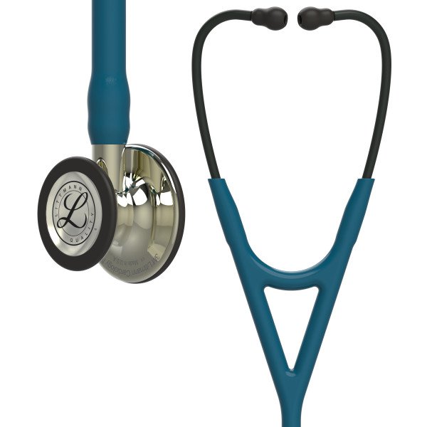 Estetoscópio Littmann Cardiology IV 6190 Azul Caribe e Champanhe 3M