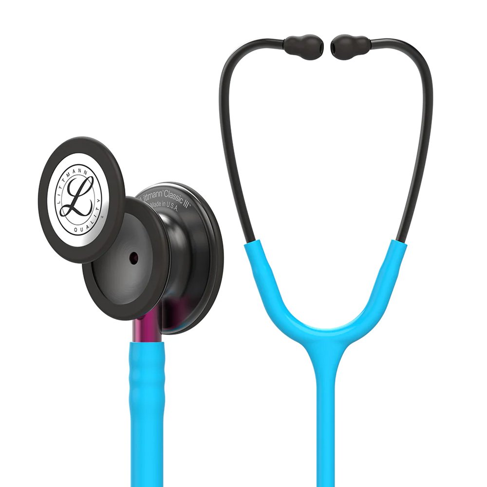 Estetoscópio Littmann Classic III 5872 Turquesa com Rosa 3M
