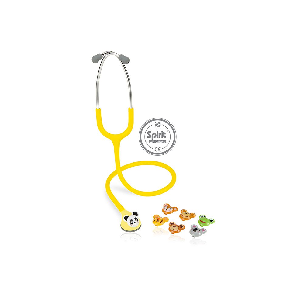 Estetoscópio Spirit Master Lite Fun-Animal Pediátrico Amarelo