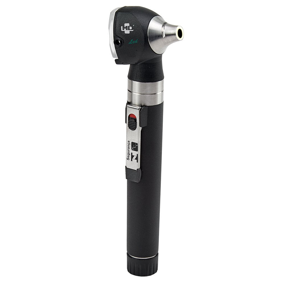 Otoscópio MD Omni 2.5V LED Fibra Óptica com Estojo Macio Preto