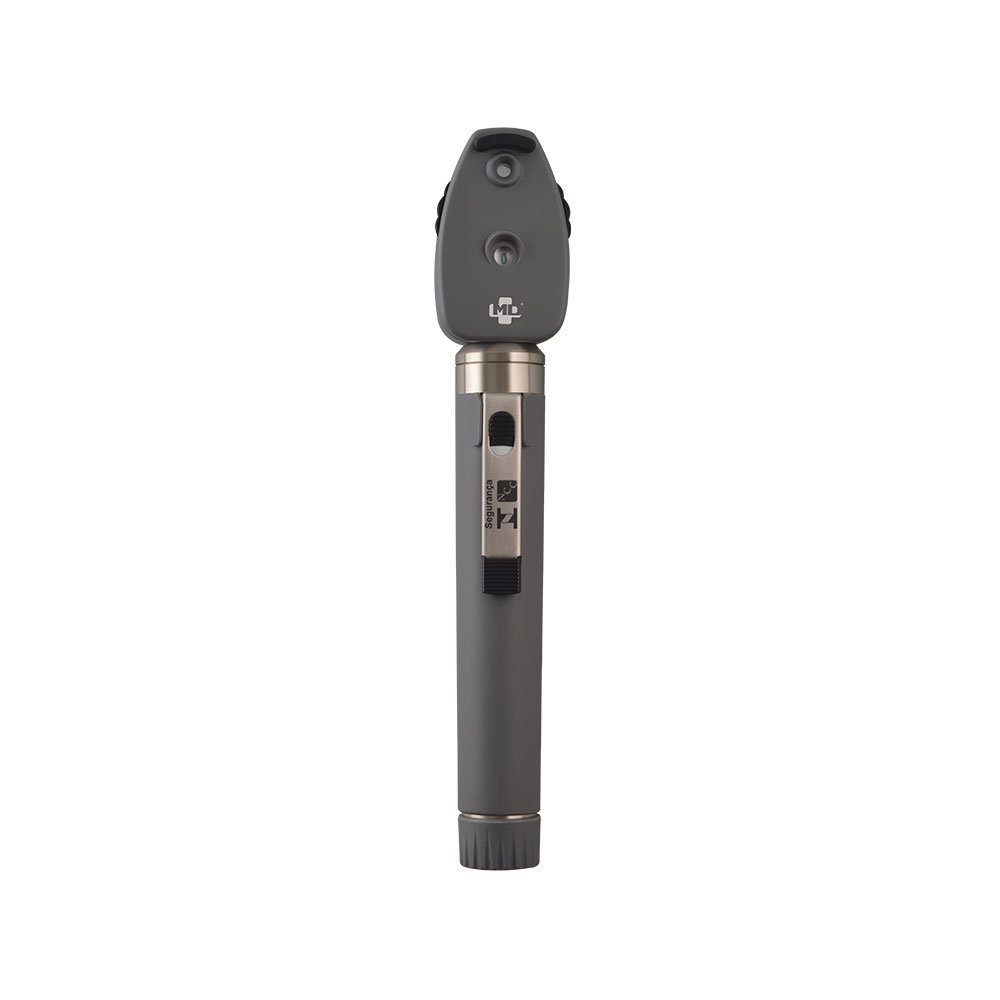 Oftalmoscópio MD Omni 2.5V LED com Estojo Macio Cinza