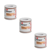 Kit 3 Fitas Micropore 1533 3M 5cm x10m Bege